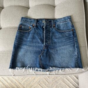 Levi’s Premium Button-fly Denim Skirt (W27)